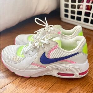 Nike Air Max White and Pink Shoes